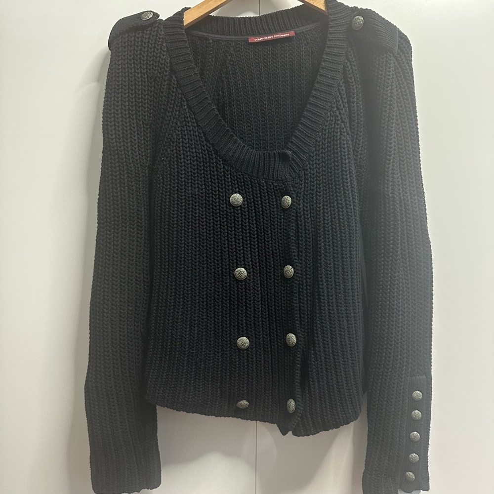 Comptoir Des Cotonniers Black V-Neck Sweater - Picture 2 of 10